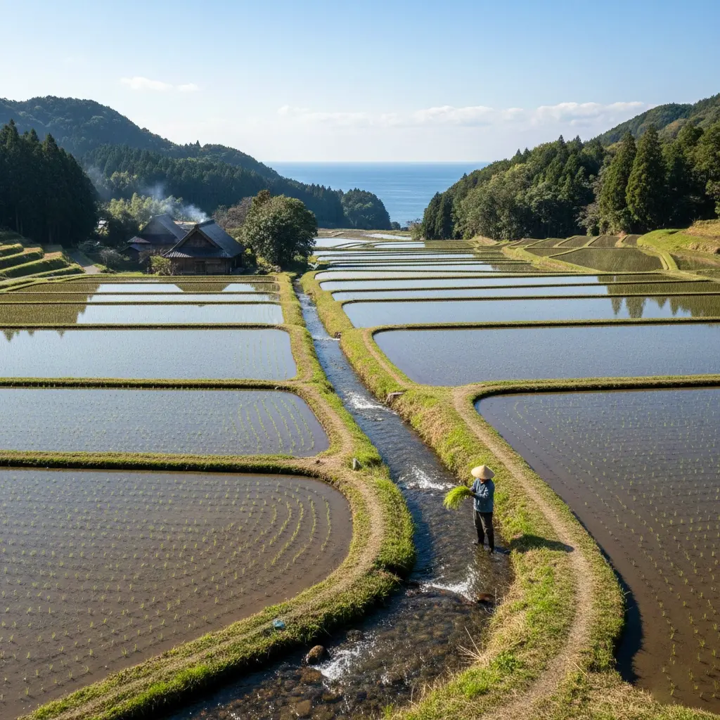 貯水池鳥山のこだわりの佐渡産コシヒカリと秩父・毘沙門水の紹介
